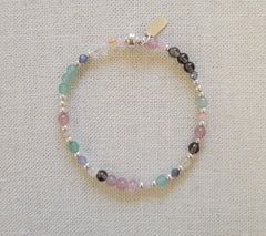The Wild Garden - Scattered Gemstone and Silver Bracelet