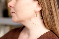 The Demeter Goddess - Arbutus Wood Gold Wabi Sabi Hoop Earrings