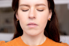 The Gaia Goddess - Rosewood Gold Removable Cluster Stud Earrings