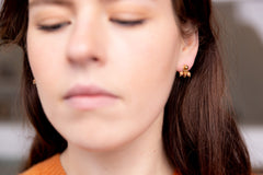 The Gaia Goddess - Rosewood Gold Removable Cluster Stud Earrings