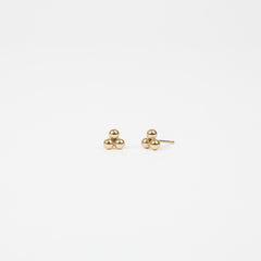 Triple Ballin - Three Ball Gold Stud Earrings
