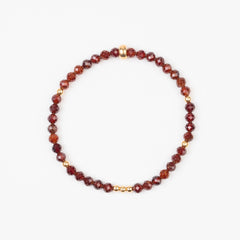 The Hebe Goddess - Scattered Orange Garnet Gold Bracelet