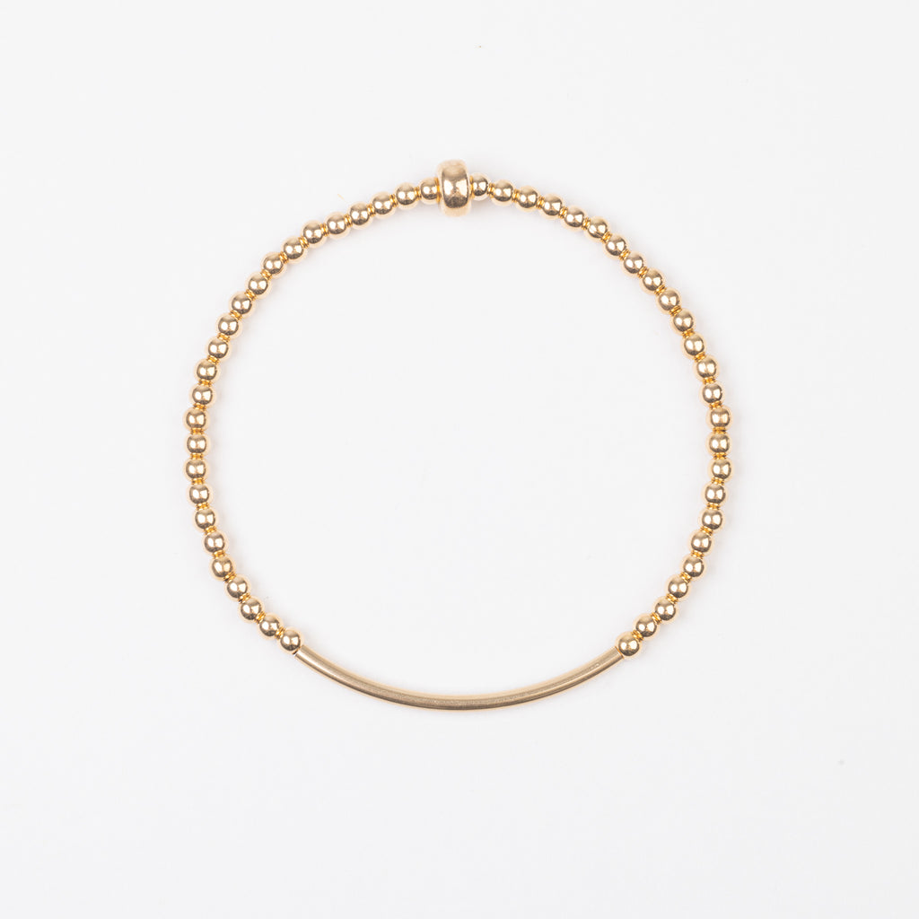 3mm Gold Bar Bracelet