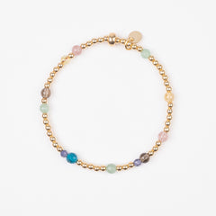 The Wildflower - Scattered Gemstone and Gold Bracelet