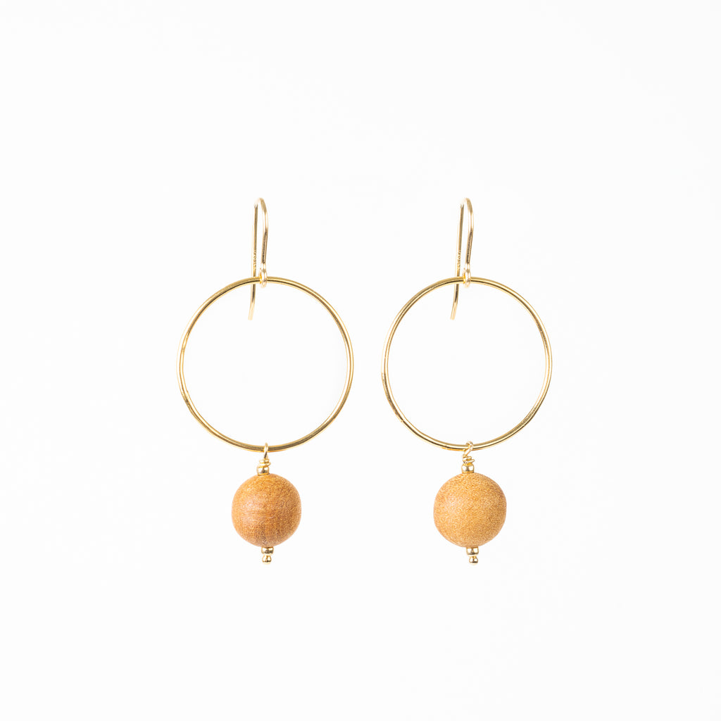 The Samantha - Arbutus and Gold Earrings
