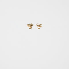 Triple Ballin - Three Ball Gold Stud Earrings
