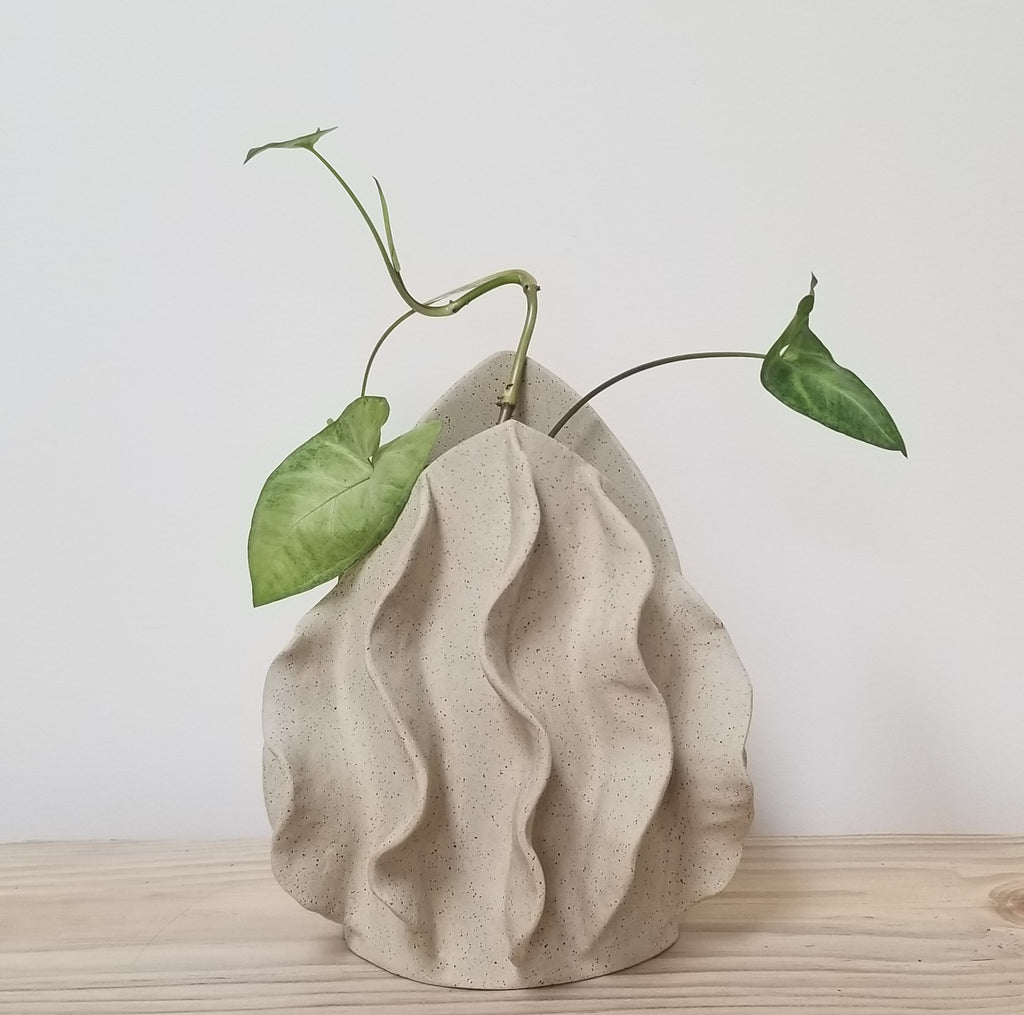 Crystal Cave Drapery Table Lamp or Vase