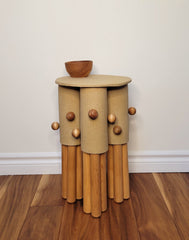 The Omphalotus Grove Ceramic and Wood Table/Stool