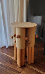 The Omphalotus Grove Ceramic and Wood Table/Stool