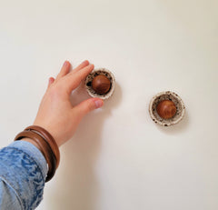 Wabi-Sabi Knobby Kusshi Wall Hooks - Quail Egg