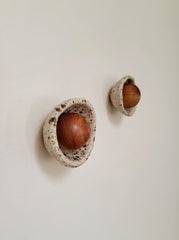 Wabi-Sabi Knobby Kusshi Wall Hooks - Quail Egg