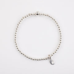 3mm Silver ID Tag Charm Bracelet