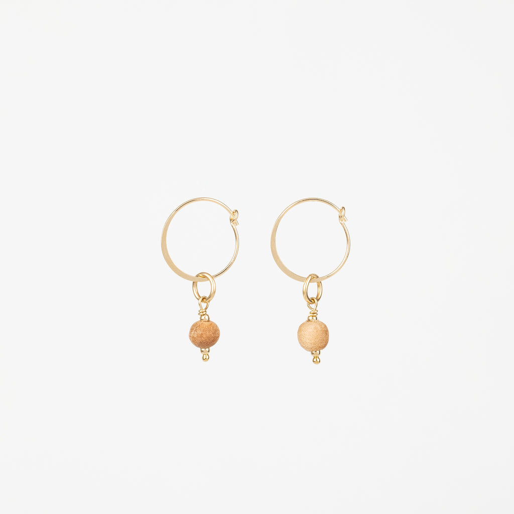 The Arbutus - Arbutus Wood Gold Removable Charm Earrings