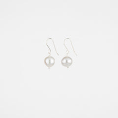 The Chloe - 10mm Freshwater Pearl Silver Earrings