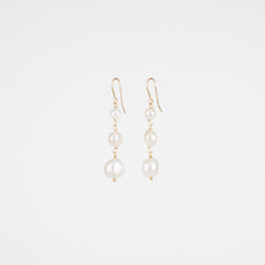 The Kelsey - Gold Freshwater Pearl Earrings