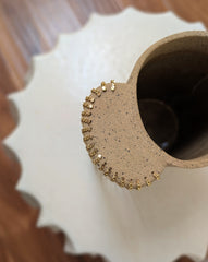 Golden Veil Ceramic Vase