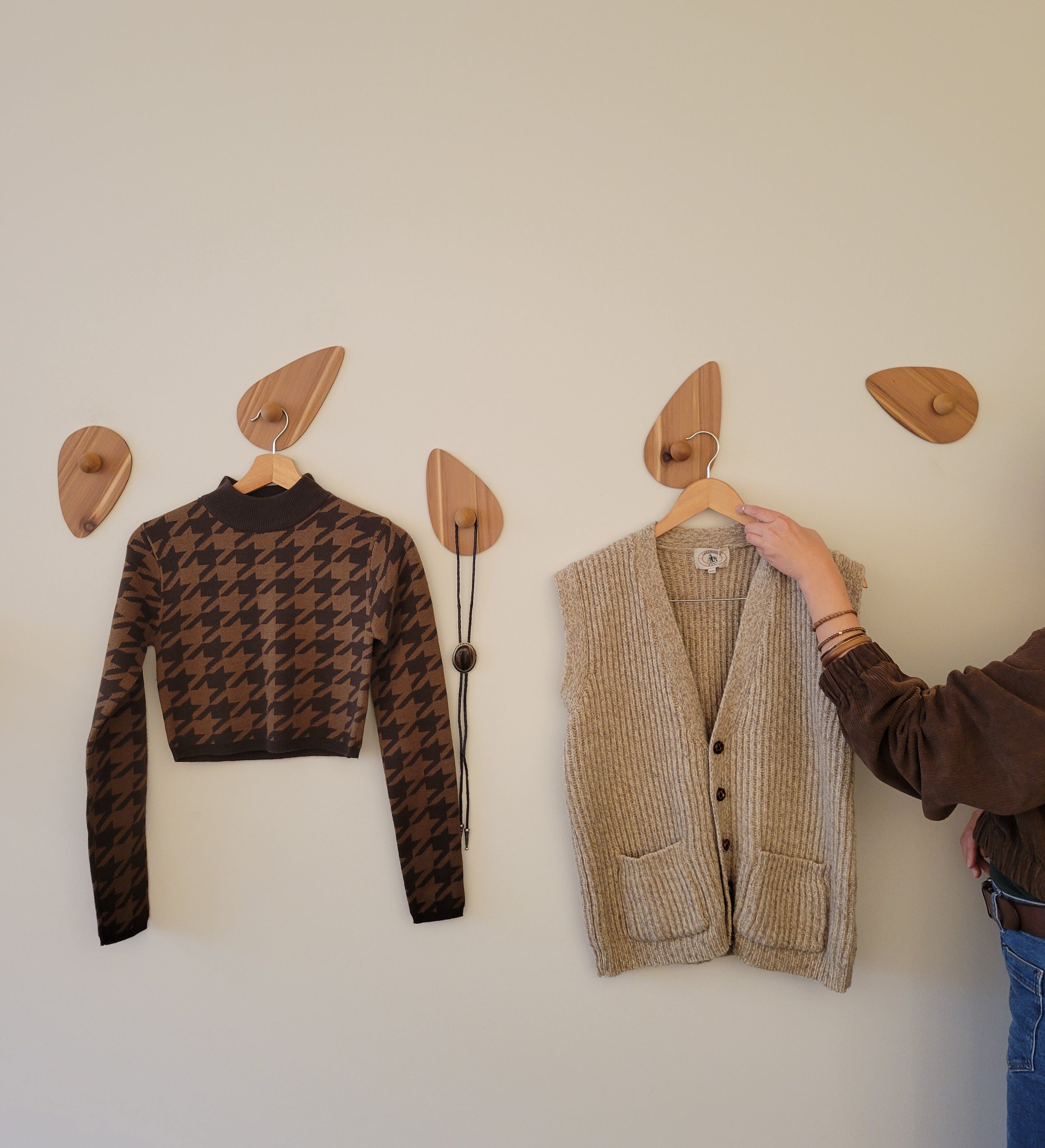 Wabi-Sabi Knobby - Cedar Wall Hooks Made to Order