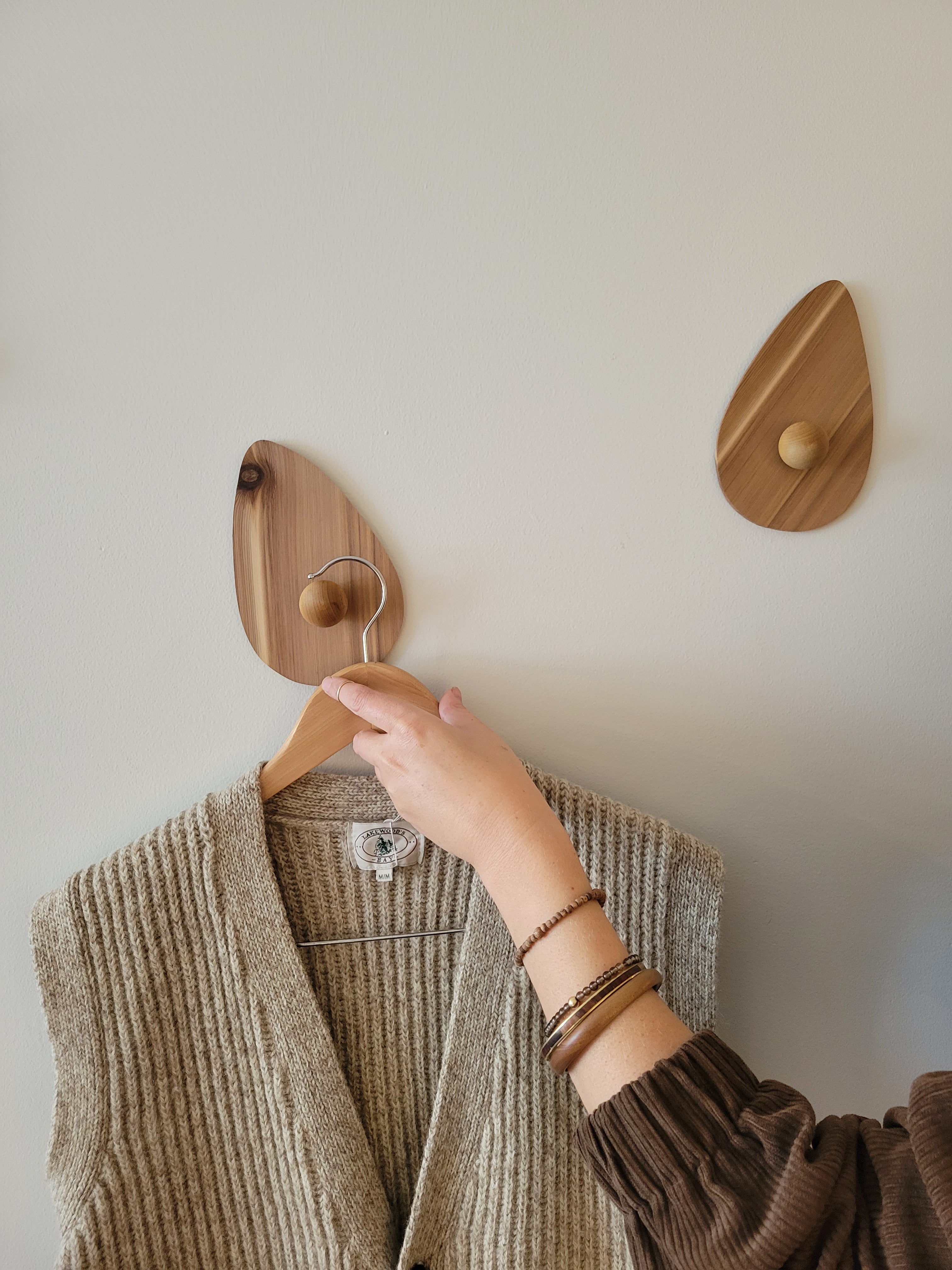 Wabi-Sabi Knobby - Cedar Wall Hooks Made to Order