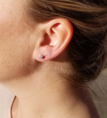 The Sarah - Silver Cube Stud Earrings- SOLD OUT