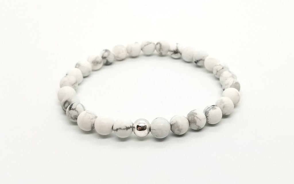 Silver Spirit Howlite Bracelet