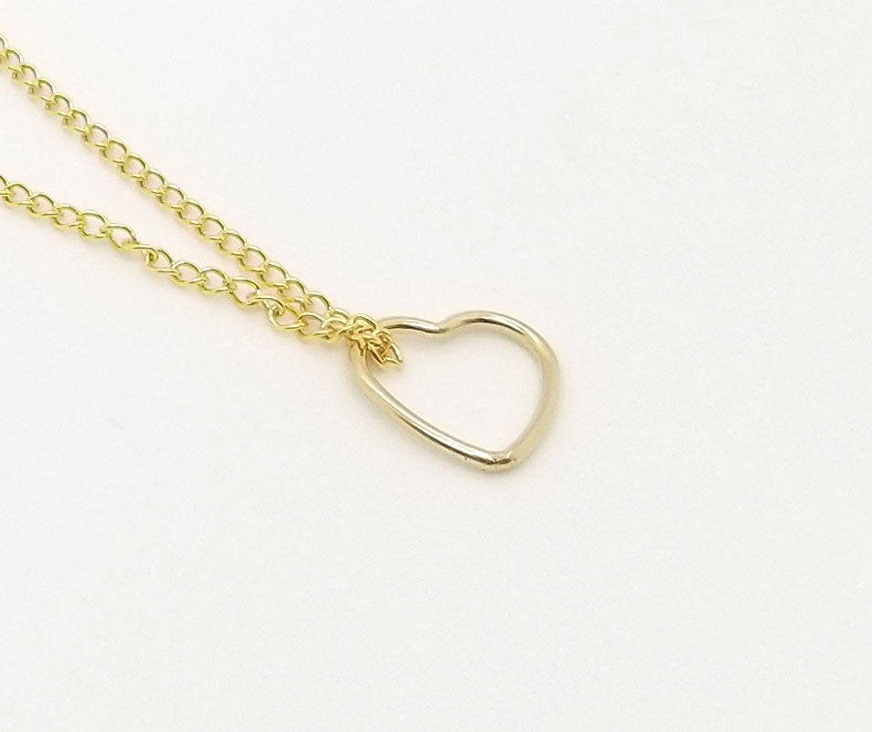 Heart Of Gold Floating Pendant Necklace