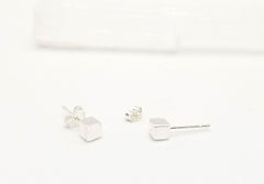 The Sarah - Silver Cube Stud Earrings- SOLD OUT