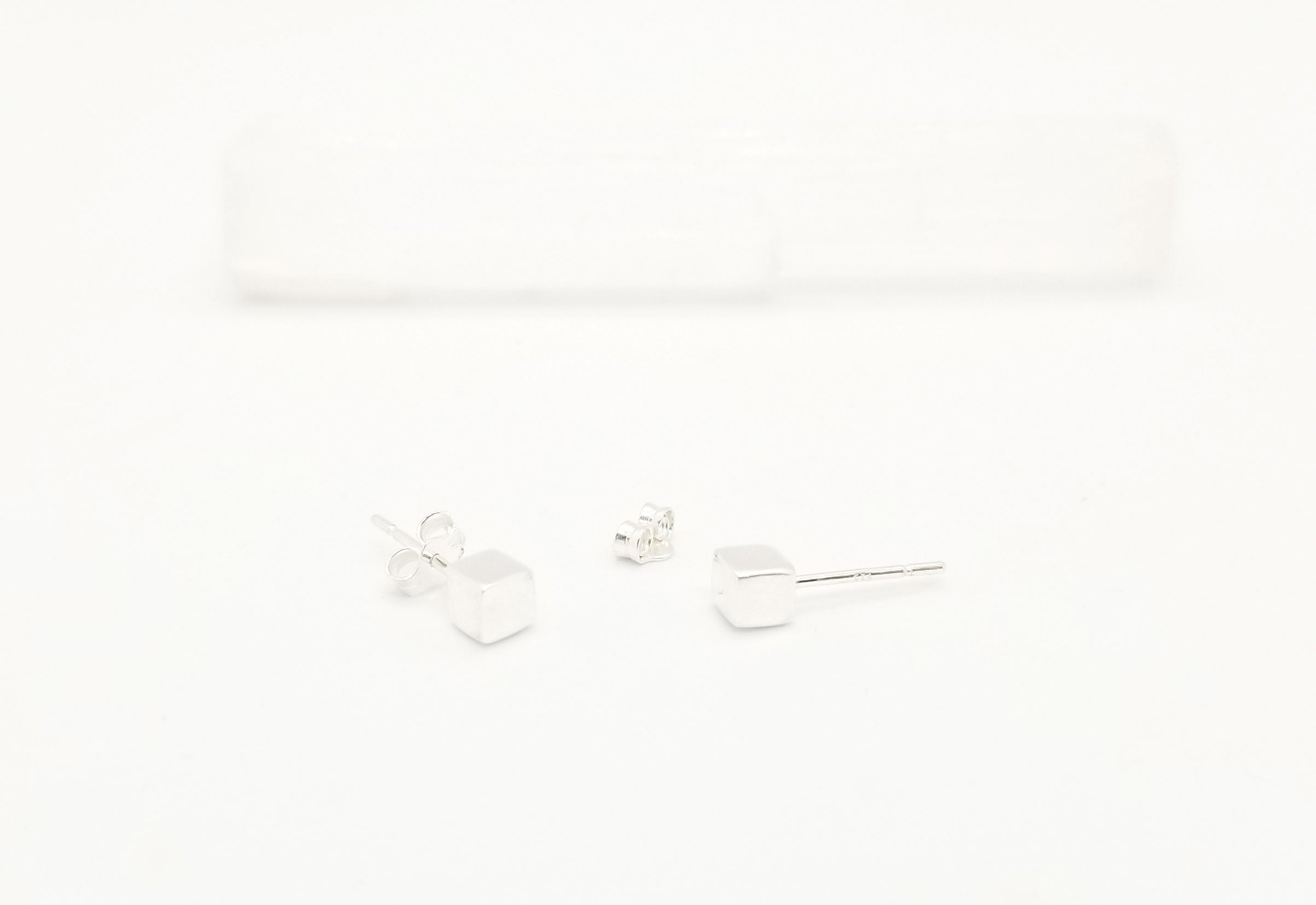 The Sarah - Silver Cube Stud Earrings- SOLD OUT
