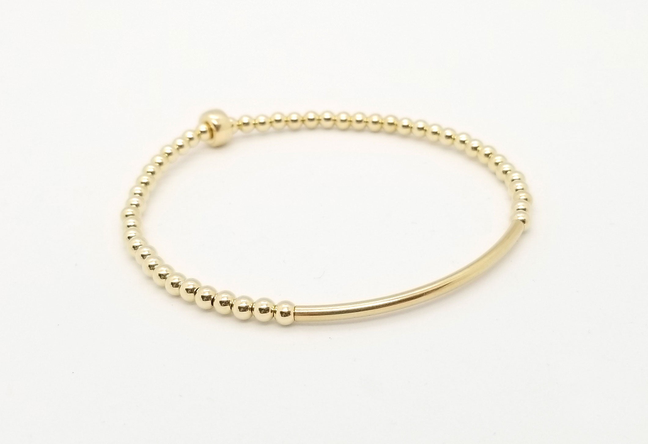 3mm Gold Bar Bracelet
