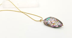 Two Way Abalone Gold Necklace