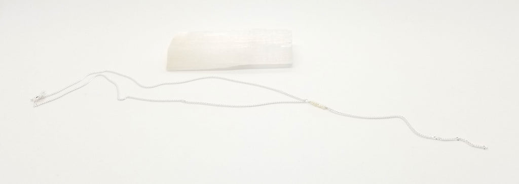 Freshwater Pearl Silver Center Drop Necklace