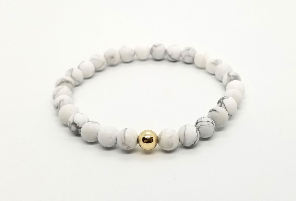 Gold Wisdom Howlite Bracelet