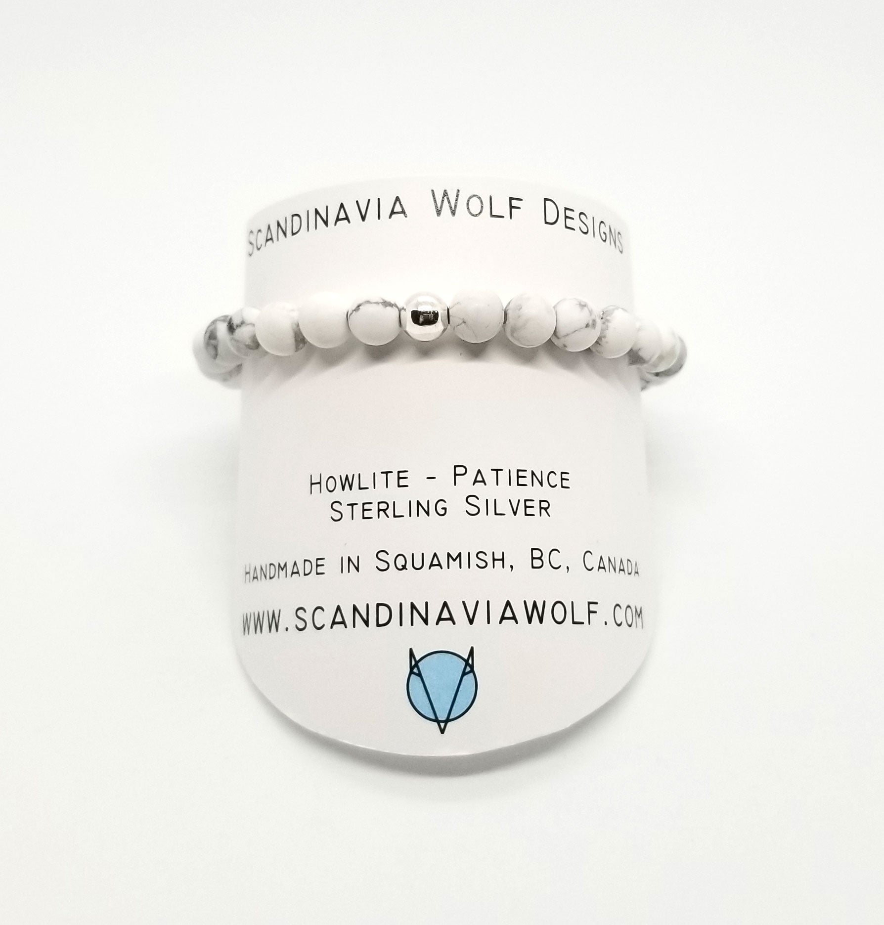 Silver Spirit Howlite Bracelet