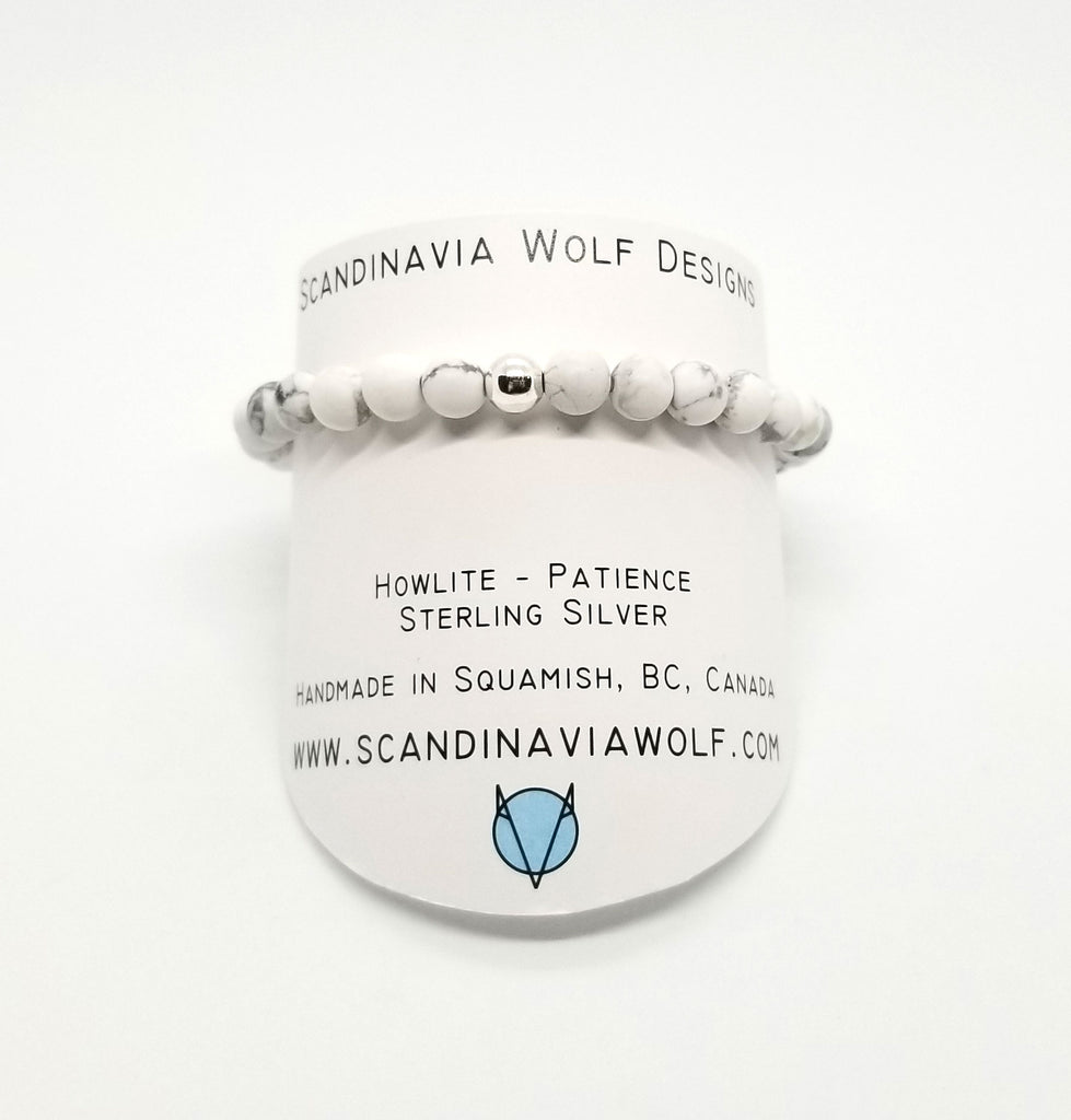 Silver Spirit Howlite Bracelet