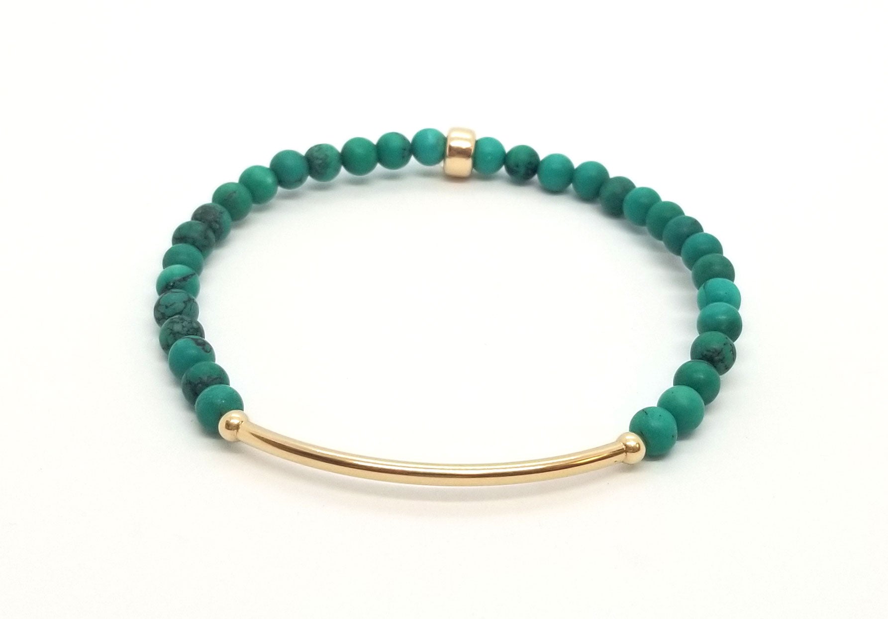 Tibetan Turquoise Gold Bar Bracelet - Sold Out