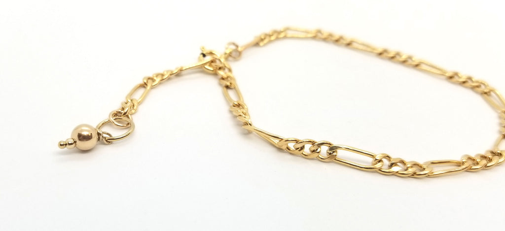 Gold Figaro Chain Bracelet