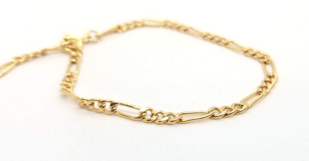 Gold Figaro Chain Bracelet