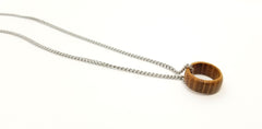 Circle O'Life Wood Ring Necklace