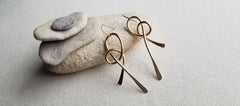 The Tabitha - Gold Ribbon Earrings