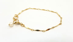 Pearl Diamond Gold Bracelet