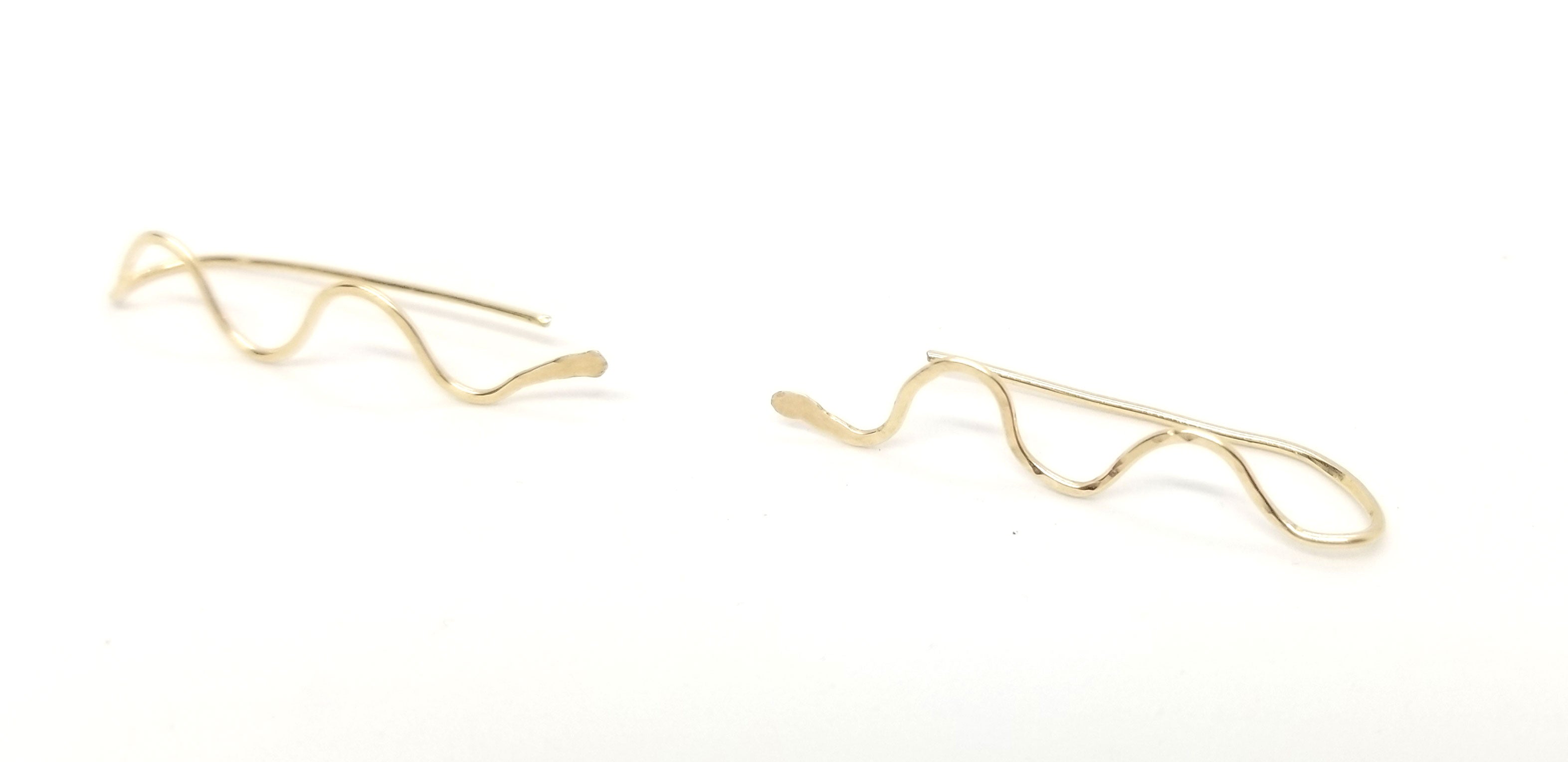 The Keltie - Gold Snake Earrings