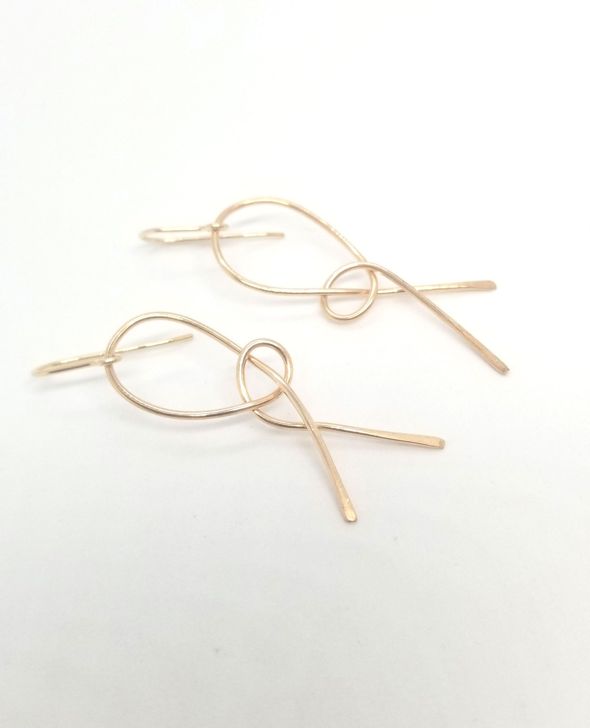 The Corrie - Bronze and Gold Ribbon Earrings