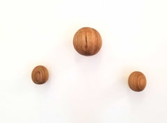Cherrywood Balls  Wall Hooks (3 Pack)