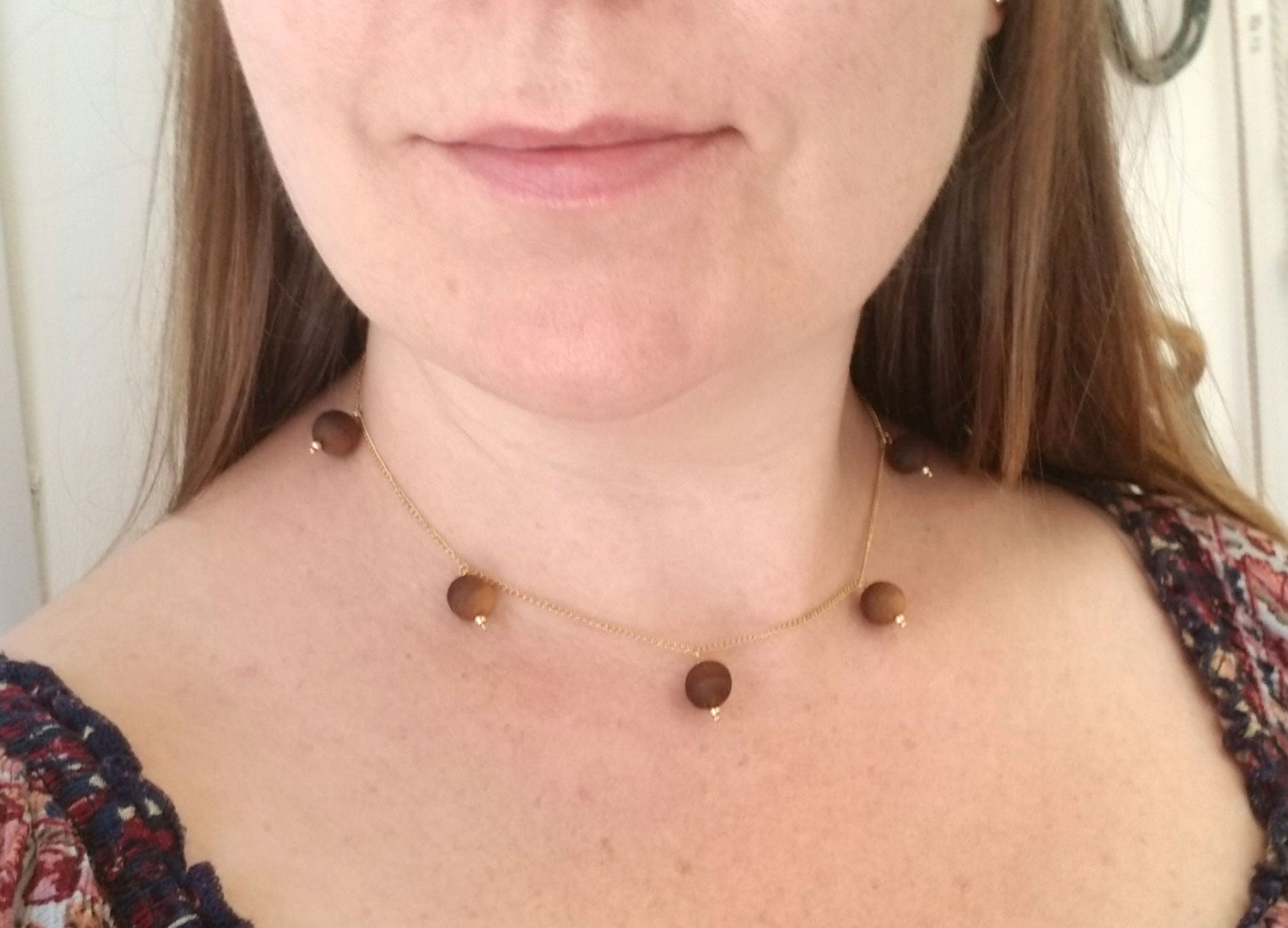 The Willa Walnut Gold Necklace