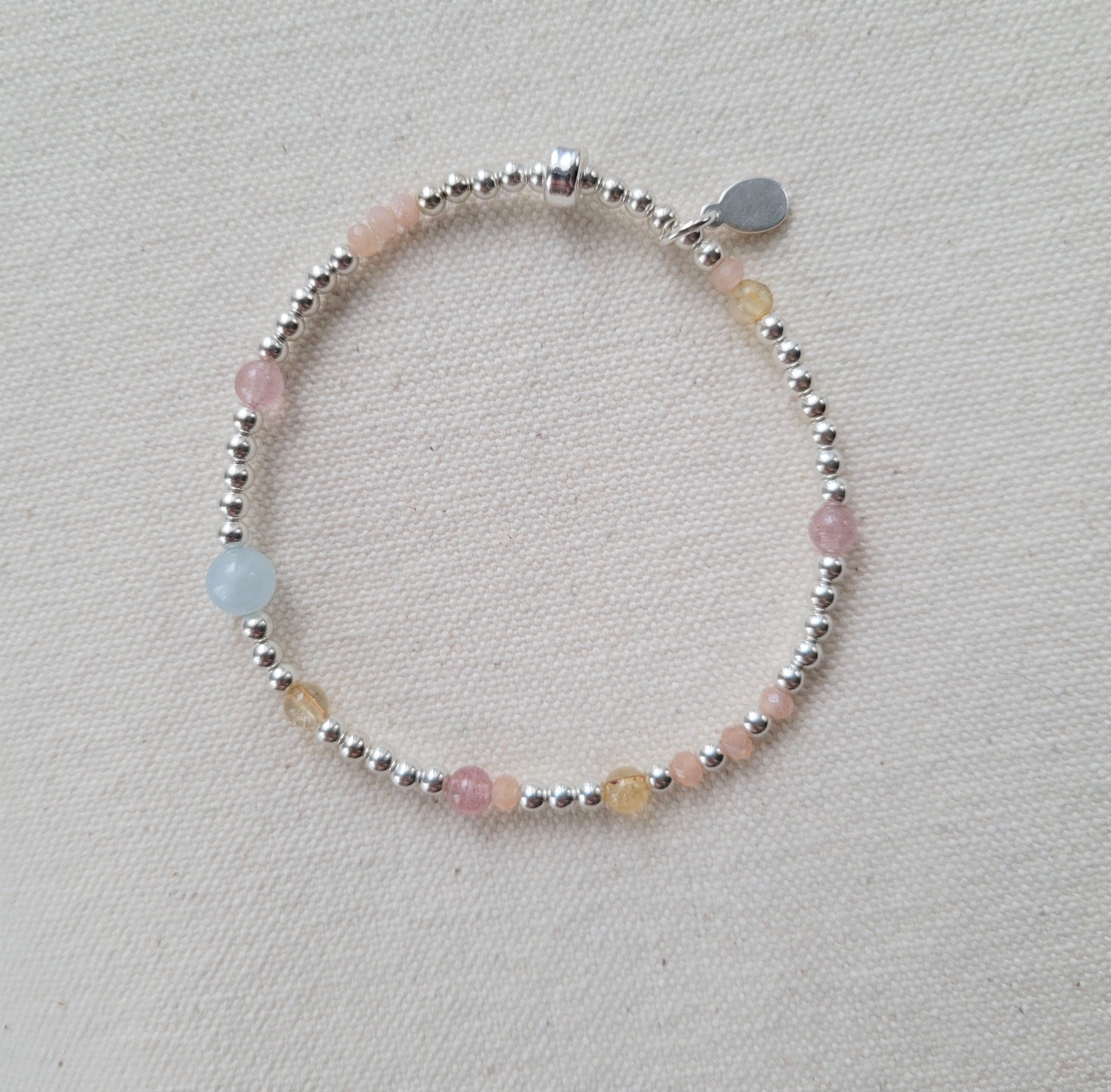 The Candy - Scattered Gemstone and Silver Bracelet