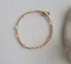 The Candy - Scattered Gemstone and Gold Bracelet