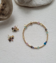 The Wildflower - Scattered Gemstone and Gold Bracelet