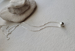 18" Silver Floating Ball Necklace