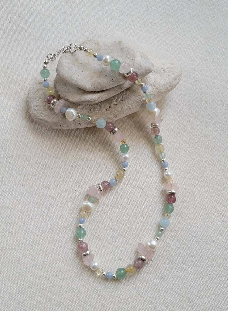 The Candy - Multi Gemstone Silver Collar Necklace - SOLD OUT