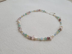 The Candy - Multi Gemstone Silver Collar Necklace - SOLD OUT