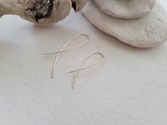The Loop Asymmetrical Gold Earrings